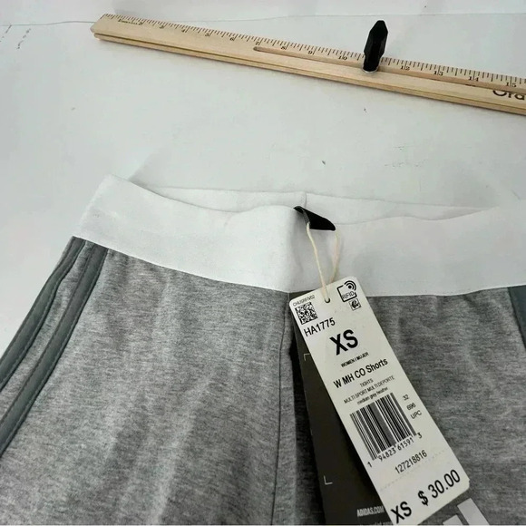 ADIDAS SHORTS WOMENS XS MUST HAVES 3-STRIPES BIKER TIGHTS ATHLETES ATHLETIC - Picture 8 of 12